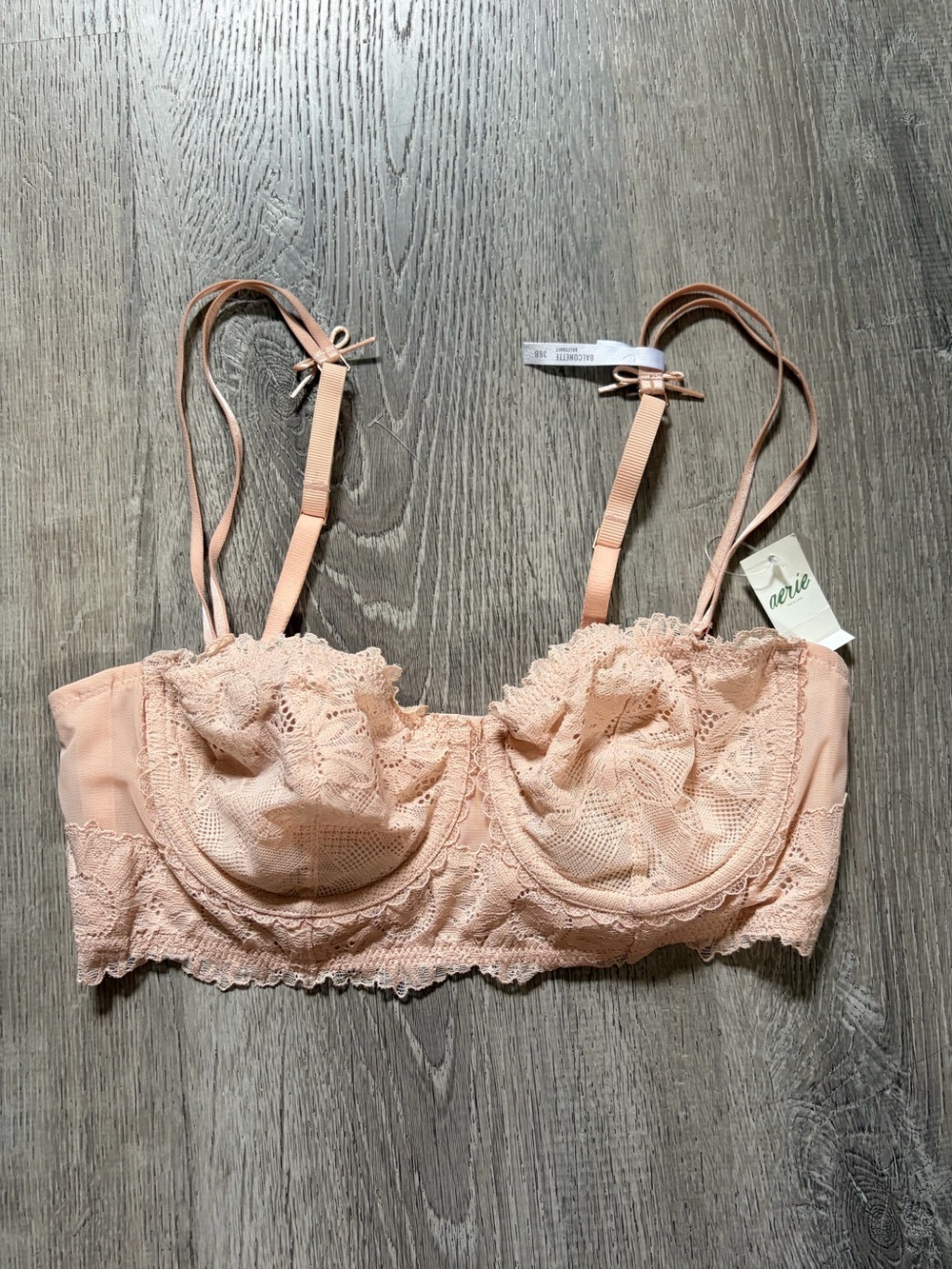 Aerie Women's Lace Longline Bra - Blush 36B